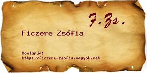 Ficzere Zsófia névjegykártya