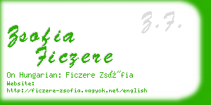 zsofia ficzere business card